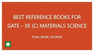 Best reference books for GATE XE - Materials Science