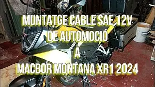 Muntatge de cable SAE 12V automoció en Macbor Montana XR1