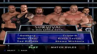 WWE SmackDown! Here Comes the Pain - Goldberg,Undertaker,TedDiBiase,TripleH,ShawnMichaels (SURVIVAL)