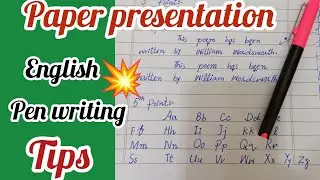 English pen writing| How to improve pen writing|Best paper presentation ✍️✍️