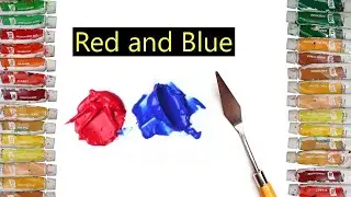 Red and Blue Color Mixing ASMR | Relaxing Paint Mix