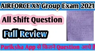 Airforce XY Group Exam Full Review 2021 | Air force Exam Level Physics | Raga | English | Math