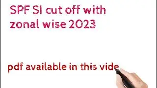 SPF SI cut off with zonal wise 2023