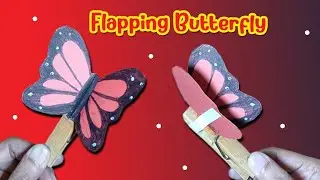DIY Flapping Butterfly | Easy Craft with Clothespin and Paper
