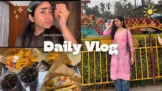 Daily Vlog🐝: Day in my life | went out , cooking, running errands, make up and skincare routine ✨￼