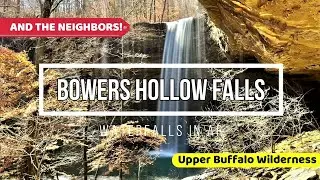 When BOWERS HOLLOW FALLS was a DOUBLE! Upper Buffalo Wilderness Area, AR #waterfallsinarkansas