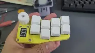 2x4 Custom Macro Keyboard W/ EC11 Encoder, 7Segment Disp.