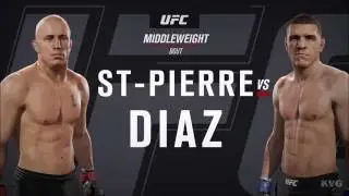 EA Sports UFC 2 - Georges St-Pierre vs Nick Diaz | Gameplay (HD) [1080p60FPS]
