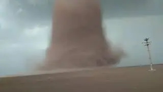Tornado Towers Over Romanian Countryside Near Drajna