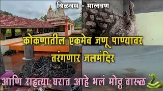 'बिळवस' कोकणातील अद्भुत एकमेव जणू पाण्यावर तरंगणारं जलमंदिर | आणि राहत्या घरात आहे भलंमोठ्ठ वारूळ 😱🐍