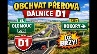 Dálnice Olomouc Kokory. Dálnice D1. Obchvat Přerova