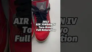 2013 AIR JORDAN 4 'Toro Bravo' Restoration  #shoerepair #신발 #jordan4