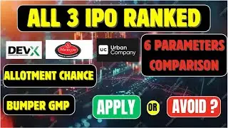 IPO Ranking | Urban Company IPO | Shringar IPO | DevX IPO | IPO - 3 New IPOs Ranked