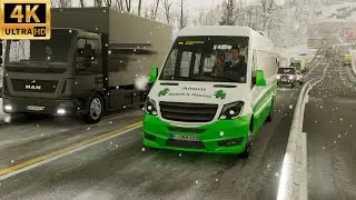 4K UltraHd | Panorama Hotel Oberhof | Mercedes Benz Sprinter | Fernbus Simulator #fernbus
