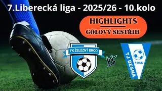 Highlights - FK Železný Brod B vs TJ Desná 12.10.2025 - 7.Liberecká liga - 2025/26 - 10.kolo