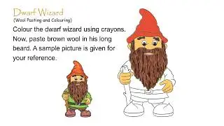 Dwarf Wizard (Wool Pasting and Colouring) II Book-4 II @All_About_Art_&_Craft