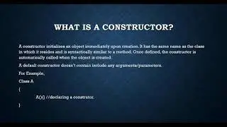 Java - Constructors #parameterised #constructors #overloading