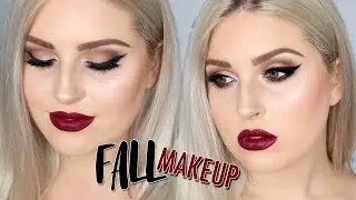 Fall Makeup Tutorial! ♡ Deep Berry Lips & Smokey Eyes!