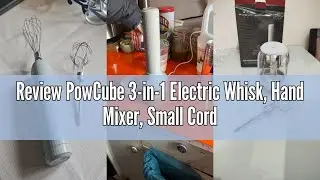 Review PowCube 3-in-1 Electric Whisk, Hand Mixer, Small Cordless Hand Blender, Mini Onion Chopper 30