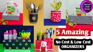 5 Amazing 🤩 Home Decor Idea / Zero Cast Home Organisation at Home/ Reuse Cardboard