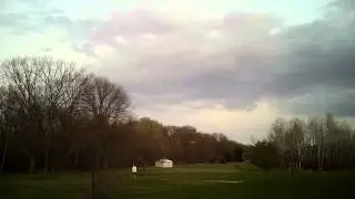 UMX Carbon Cub at dusk - low & slow with full-flaps.