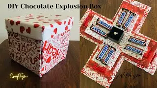 Chocolate Explosion Box Tutorial | DIY EXPLOSION BOX| VALENTINES DAY GIFT IDEA | DIY VALENTINES GIFT