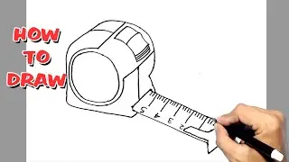 How to Draw Measuring Tape || step by step