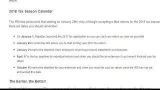 Tax filing deadline quickly approaching