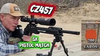 CZ457 SK Pistol Match at 200 in the style of 
