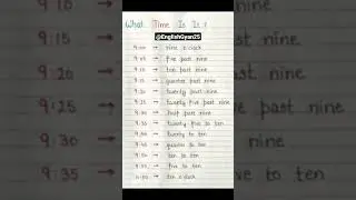 Time Reading. How to read Time.  #time #clock #englishgrammar #maths #ytshorts #youtubeshorts