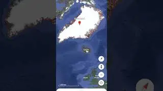 Greenland vs Iceland @googlemaps map