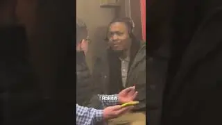Straphanger slugged by irate seatmate wrestles attacker to floor #shorts