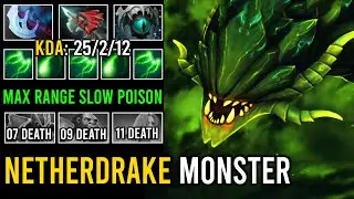 Super Pure Cancer Mid Netherdrake Viper Epic Poison Effect Max Range & Slow Burn Deleted All Dota 2