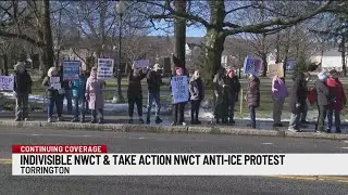 Indivisible & Take Action NWCT hold anti-ICE protest in Torrington