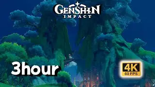 3-HOUR Sleep &bull; Port Ormos Sea Breeze, Waves & Crickets | Genshin Impact 4K