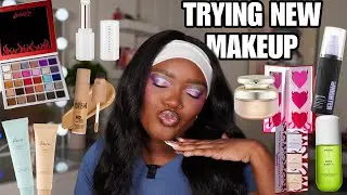 LETS TRY SOME NEW MAKEUP! | Glamlite, Fenty, Half Magic & More!
