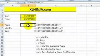 How to calculate someone's age from a date in Excel