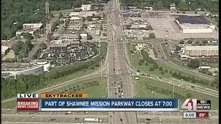 Shawnee Mission Parkway closes Friday night