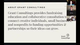 Grant Writing Strategy for Artists Workshop