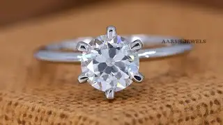 1.94Ct Colorless Solitaire Diamond Ring/ OEC Moissanite Ring/ Solitaire Engagement Ring