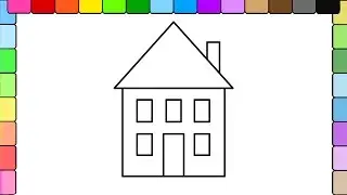 Coloring for Kids a Red House Coloring Page