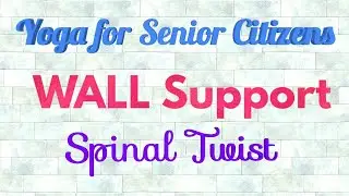 Yoga for Senior Citizens - WALL Support - Spinal Twist