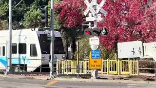 VTA light Rail green line passing the race station ￼