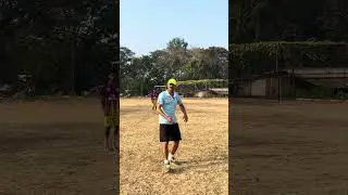 Midfielder  dribbles a head diversion