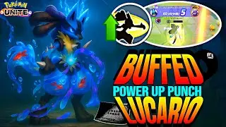 THIS BUFFED POWER UP PUNCH BUILD MADE LUCARIO ASCENDS TO GOD TIER!💀🔥 | Pokemon Unite 
