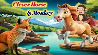 Clever Horse 🐴 and the Monkey  | 3D Kid's Stories | &lrm;@CNKidsClub