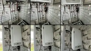 Монтаж и обвязка котла  Бакси ЭКО Фор установка дешламатора монтаж и установка панельного радиатора.