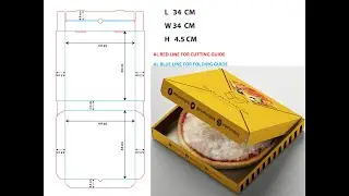 How to make Pizza Box die line, Burger box, ,Hot dog box,  snack Box,  Perfumes, adobe illustrator
