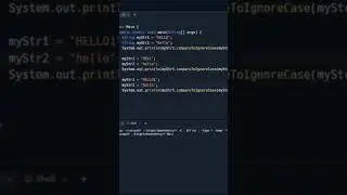 compareToIgnoreCase() Java method #shorts