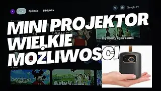 Kompaktowy projektor DLP ETOE Dolphin z Google TV,  wbudowaną baterią i jasnością 500 ANSI Lumen&oacute;w